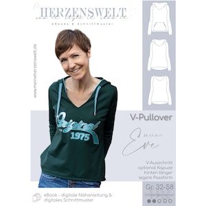 Women&#39;s sweater - sewing pattern size 32-58 - my EVE #92 - German