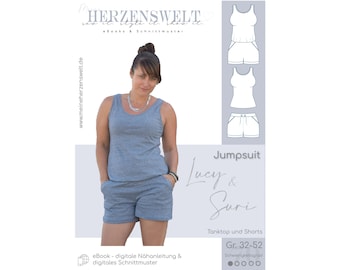 Jumpsuit/Top/Short Damen Schnittmuster Gr. 32-54 - #70 - deutsch