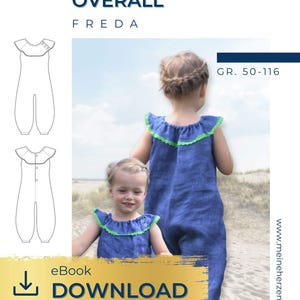 Patrón de costura para monos infantiles, tallas 50-116, tu FREDA n.° 17, en alemán