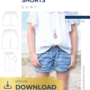 Pantalones cortos para niños – Patrón de costura en eBook, tallas 74-176 – Suri Kids #43