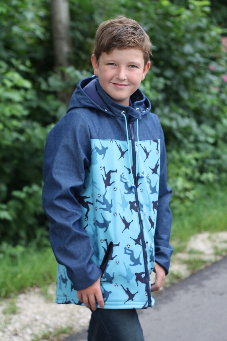 Softshell jacket child sewing pattern size 128-176 PEPE #77 german