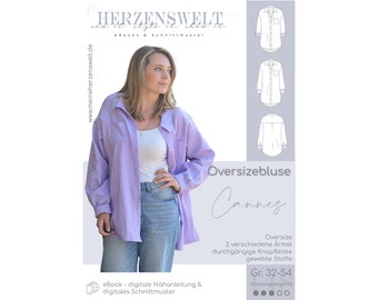 Oversize blouse - eBook pattern Gr. 32-54 – Cannes #148