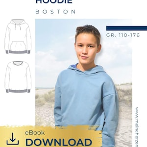 Hoodie Kinder – Schnittmuster Gr. 110-176 - Boston #161