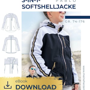 Children's softshell jacket pattern sizes 74-176 - PABLO #72 - German