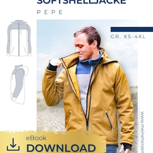 Men's Softshell Jacket Sewing Pattern Sizes XS-4XL - PEPE #85 - German