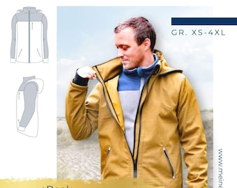 Men's Softshell Jacket Sewing Pattern Sizes XS-4XL - PEPE #85 - German