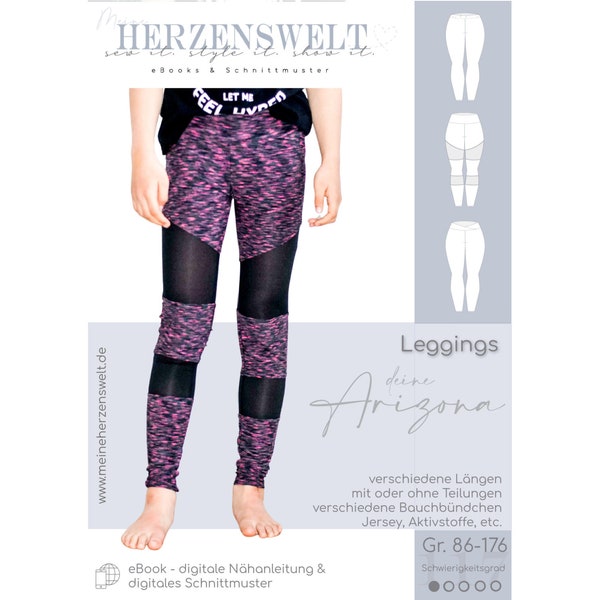 Leggings Kinder – eBook Schnittmuster Gr. 86-176 – Arizona #117