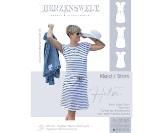 Dress/Shirt Women - Sewing Pattern Gr. 32-50 - my HELVI #23 - German
