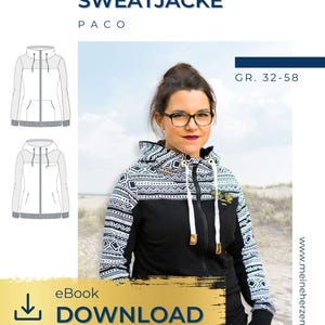 Women's Sweat Jacket Pattern Sizes 32-58 - PACO #125