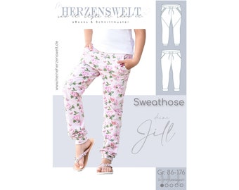 Sweatpants Children - Sewing Pattern Size 86-176 - your JILL #94 - German
