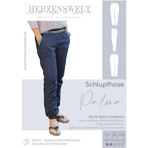 Women&#39;s trousers – sewing pattern size 32-54 – PALMA #104