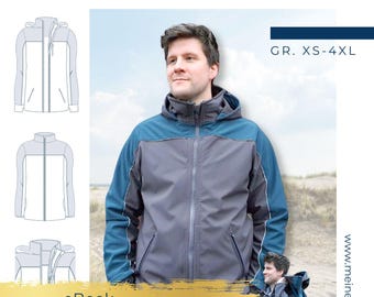 Men's Softshell Jacket Sewing Pattern Sizes XS-4XL - PABLO #83 - German