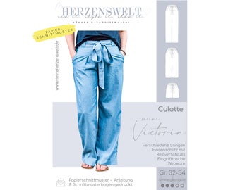 Culotte Damen – Papierschnittmuster Gr. 32-54 meine Victoria #145