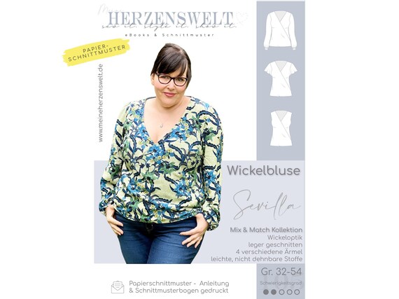 Blusa Mujer Patron papel talla 32 54 Sevilla 105 Etsy Mexico