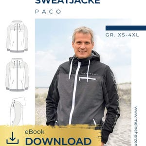 Heren sweatjack patroon maten XS-4XL - PACO #127