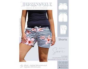 Shorts/Hose Damen Schnittmuster Gr. 32-52 - meine SURI #42 - deutsch