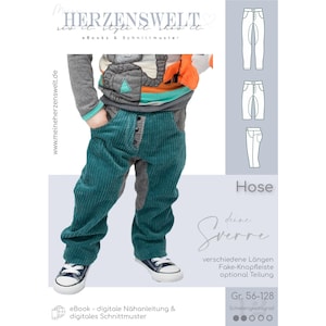Children&#39;s trousers - sewing pattern size 56-128 - your SVERRE #12 - German
