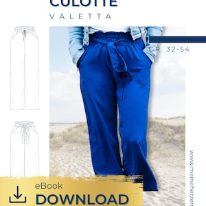 Culotte Damen – eBook Schnittmuster Gr. 32-54 – Valetta #144
