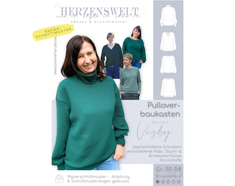 Sweater construction kit – paper pattern size. 32-58 – Visby #150