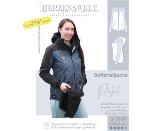 Softshell jacket women – paper pattern Gr. 32-58 - Pepe #80