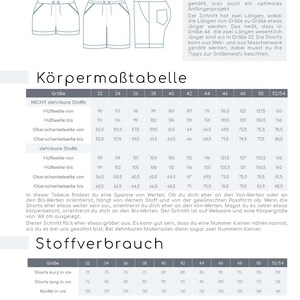 Shorts/trousers women's sewing pattern Gr. 32-52 my SURI 42 German image 4