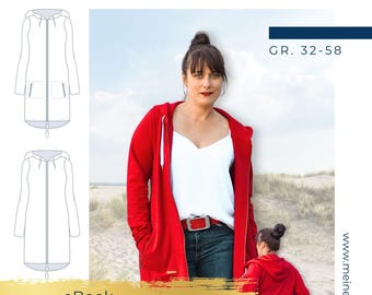 Patrón de costura para sudadera de mujer, tallas 32-58 - my CLAIRE #99 - Alemán