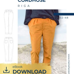 Pantalón de pana – Patrón eBook talla 32-48 – Riga #151