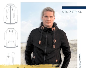 Chaqueta deportiva para hombre – Patrón de costura en eBook, tallas XS-4XL – His Manuc #133
