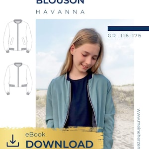 Patrón de costura para chaqueta infantil (eBook, tallas 116-176) – Havana n.° 121