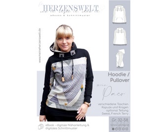 Hoodie Sweater Women Pattern Size 32-58 - PACO #126
