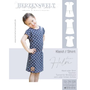 Dress/Shirt Children&#39;s Sewing Pattern Size 74-128 -my HELVI #24 - German