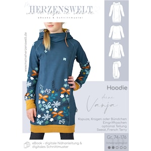 Hoodie Children - Sewing Pattern Size 74-176 - your VANJA #19 - German