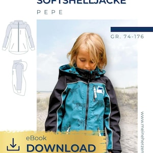Patrón de chaqueta softshell para niños tallas 74-176 - PEPE #74 - Alemán