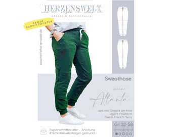 Sweat pants women – paper pattern Gr. 32-58 – Atlanta #140