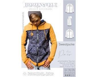 Sweat jacket children&#39;s pattern size 74-170 -PACO #123