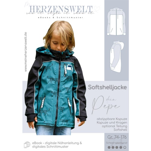 Softshell Jacket Kids Pattern Size 74 