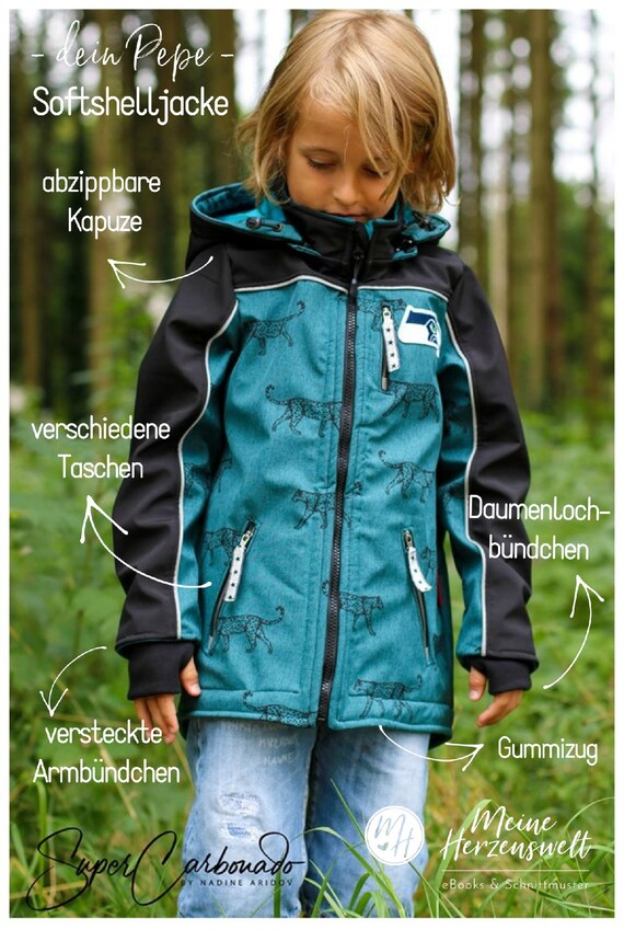 Softshell Jacket Kids Paper Pattern 