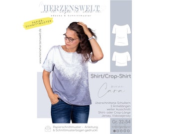 Shirt/Cropshirt Damen – Papierschnittmuster Gr. 32-54 – Cara #61