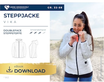 Quilted jacket women – sewing pattern size 32-58 – my Vika #112