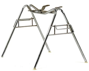 Eames Stackable H-Base / Stacking Frame, Chrome-Plated - Herman Miller / Vitra - Narrow Mount - incl. 4 Screws | for Fiberglass Seat Shell