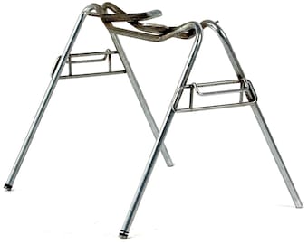Eames Stackable H-Base / Stacking Frame, Chrome-Plated - Herman Miller - Wide Mount - incl. 4 Screws | for Fiberglass Side Chair Seat Shell