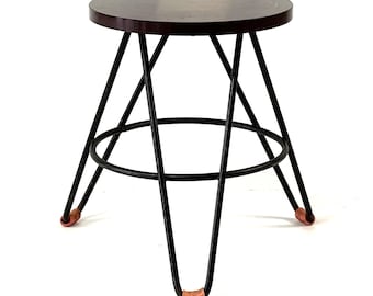 Supporto per fiori con gambe a forcina anni '60 - Struttura a treppiede in metallo | Panchina per fiori, supporto per fiori, sgabello per fiori, supporto a treppiede in stile metà secolo