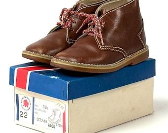 70s children's JELA leather first walking shoe, size 22, brand: Elefant / Jela | Children's boots, leather boots with crepe sole, natural shape shoe, children's shoe