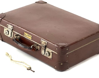Small 1960s LEHNA VULKAN suitcase | Mid-Century children's suitcase, true vintage travel suitcase, bag, handbag, storage container for toys, etc.