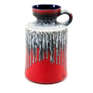 大型 70 年代超脂肪溶岩床花瓶 - BAY Ceramics |セラミック花瓶、花瓶、マルチカラー、71-40、WGP、西ドイツ陶器、スペースエイジ、60年代