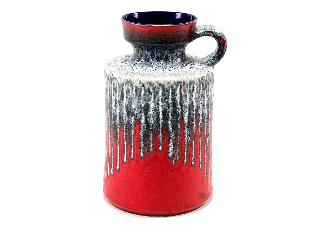 Large 70's Super Fat Lava Floor Vase - BAY Ceramics