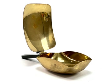 50s brass table dustpan - Manufacturer: COPRAL, Portugal | Dustpan, Rockabilly, Ashtray, Brass Incense Burner, Incense Burner