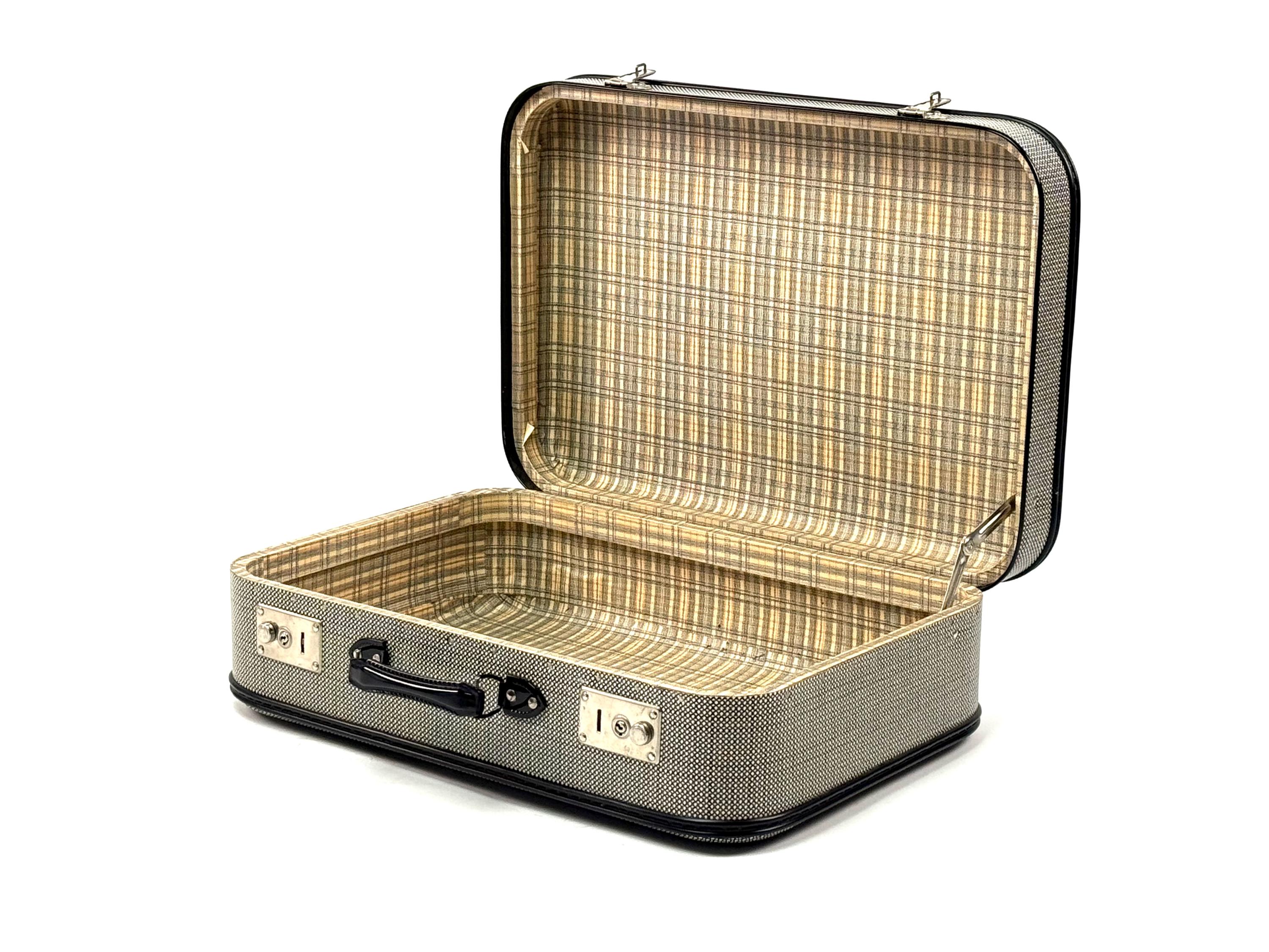 Vintage Fermeture Fermoir Valise Ancienne Alliage Chrome 70' France µ