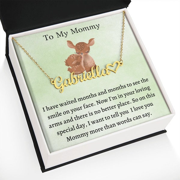New Mom Labor Gift, Customized Name Necklace, Ideal Push Present, Memorable Gift for New Mothers, Unique Baby Name Necklace