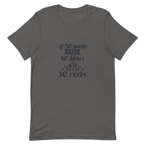 50e verjaardag shirt, 50 Rocks Verjaardag T-shirt, 50 jaar oude korte mouwen Unisex T-shirt